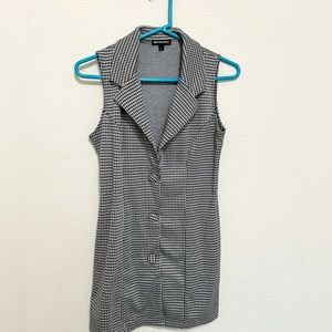 Black and White Blazer Vest